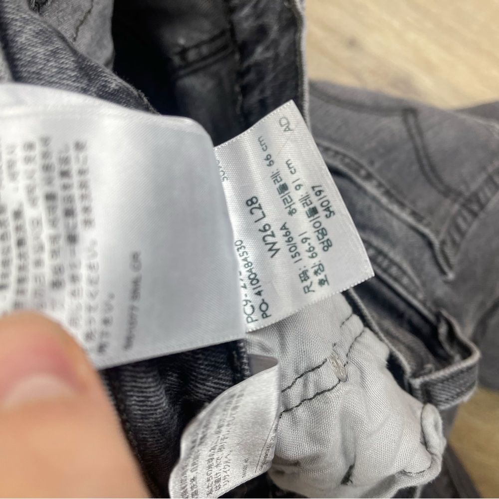 Levi’s 501 raw hem gray skinny jeans - Picture 9 of 12